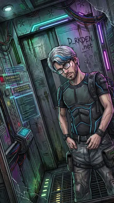 Ilustración cyberpunk de Ignacio, Cloud Solutions Architect